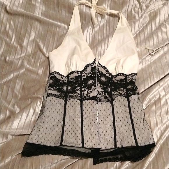 Heart Moon Star Other - Victorian Style Lace Halter Corset